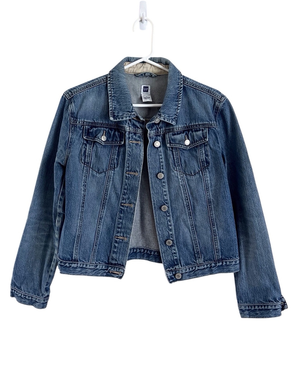 Gap Vintage Denim Jean Jacket Y2K Crop Retro Classic Preppy Cotton Medium